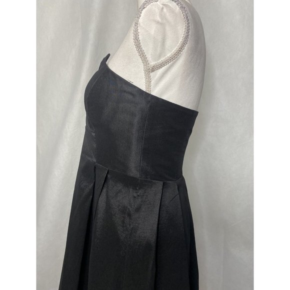 Calvin Klein Women’s Strapless Sweetheart Dress Short Black Satin Size 4 - Picture 5 of 13